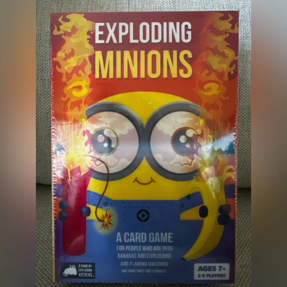 Exploding Minions Card Game by Exploding Kittens - Red and Yellow - Picture 2 of 3
